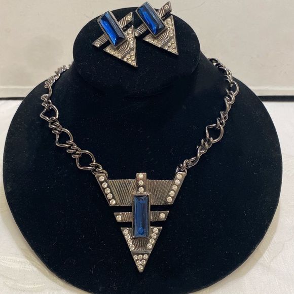 Vintage Jewelry - Vintage Steve Sasco Designer Art Deco Set